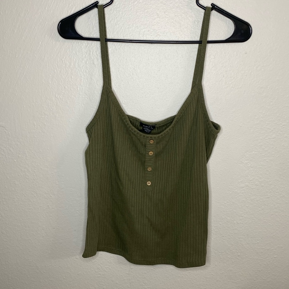 Curvy Green Tank Top